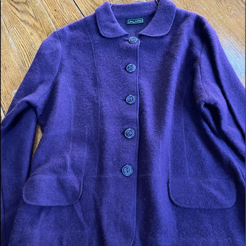 Jane Ashley purple jacket. Good condition.  Wool and acrylic. Size XL.
